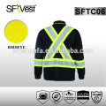 2015 HOT Canada style high visibility long sleeve polo shirt for man with crew neck and chest pocket ,CSA Z96-09